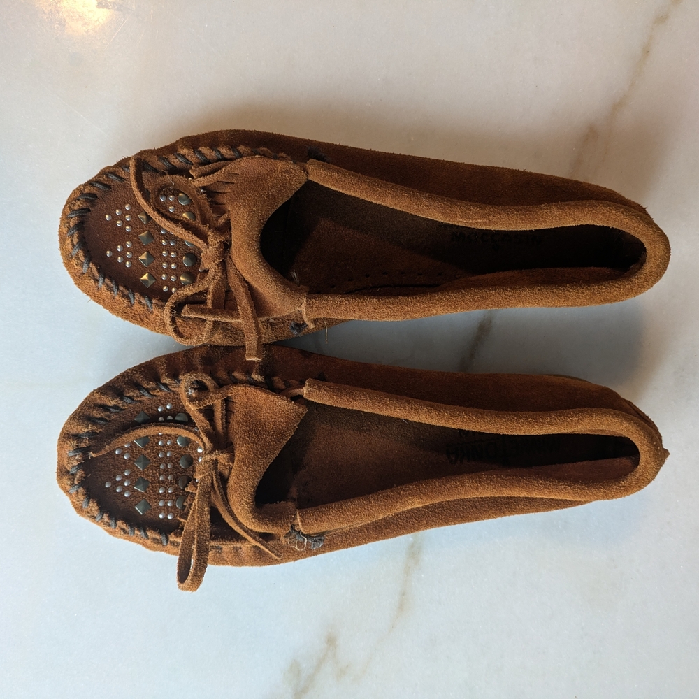 Minnetonka Tan Moccasins for Women